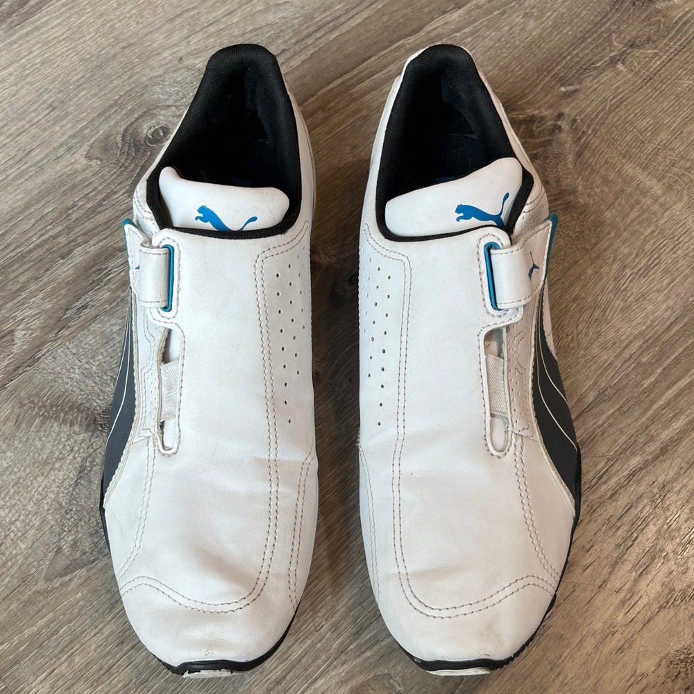 Puma Redon Move White Black Blue Motorsport Driving Shoes 185999-06 Size M 11.5 - Picture 4 of 8